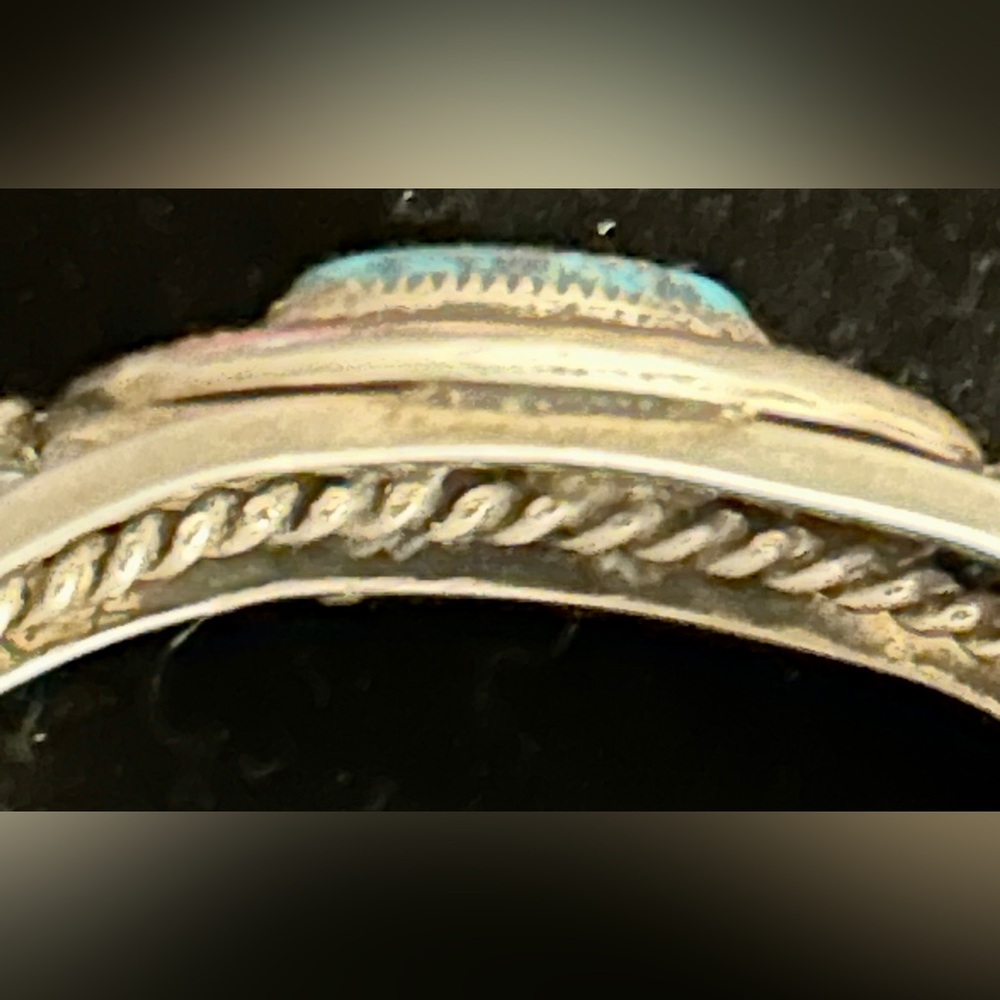 Opulent Vintage American Navajo Sterling and Carico Lake Turquoise. Hand made. - Picture 11 of 16